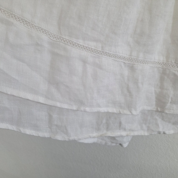 Rails Angelina White Lace Detail Dress Linen Rayon Womens Size Medium - Picture 6 of 12